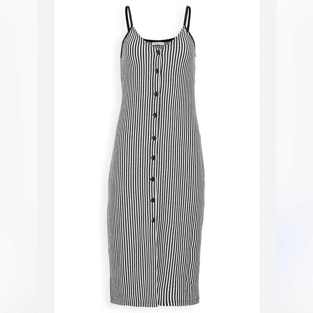 ZSupply Striped Stretch Knit Midi Dress